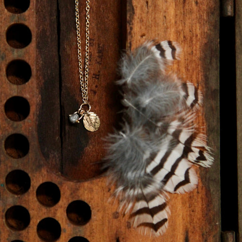 NO. 2 - Golden Hour - 14k Gold and Diamond Charm Necklace