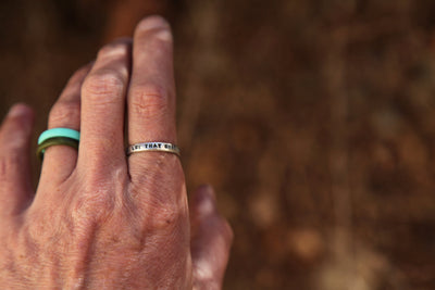 MADE TO ORDER || "Dude, let that shit go" Sterling Silver Quote Ring