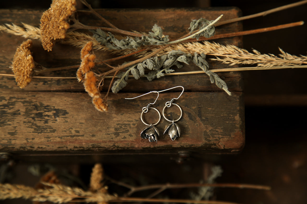 NO. 3 - Grounded - Silver Succulent Earrings
