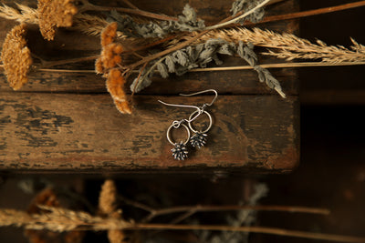 NO. 6 - Grounded - Silver Succulent Earrings