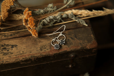 NO. 6 - Grounded - Silver Succulent Earrings