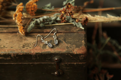 NO. 11 - Grounded - Silver Succulent and Chrysoprase Earrings