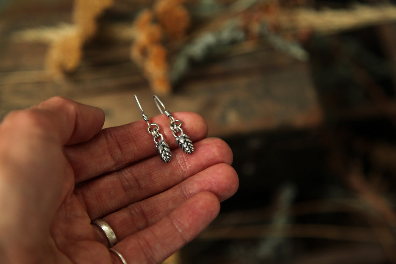 NO. 12 - Grounded - Silver Succulent Earrings
