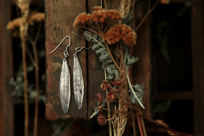 NO. 15 - Grounded - Silver Olive Leaf Earrings