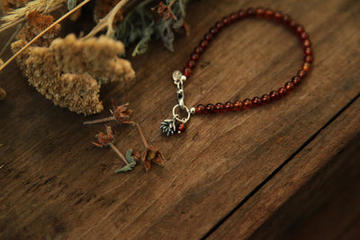 NO. 4 - 6.75" - Earthly Treasures Hessonite Garnet Bracelet