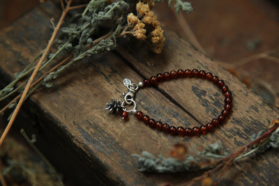 NO. 5 - 5.75" - Earthly Treasures Hessonite Garnet Bracelet