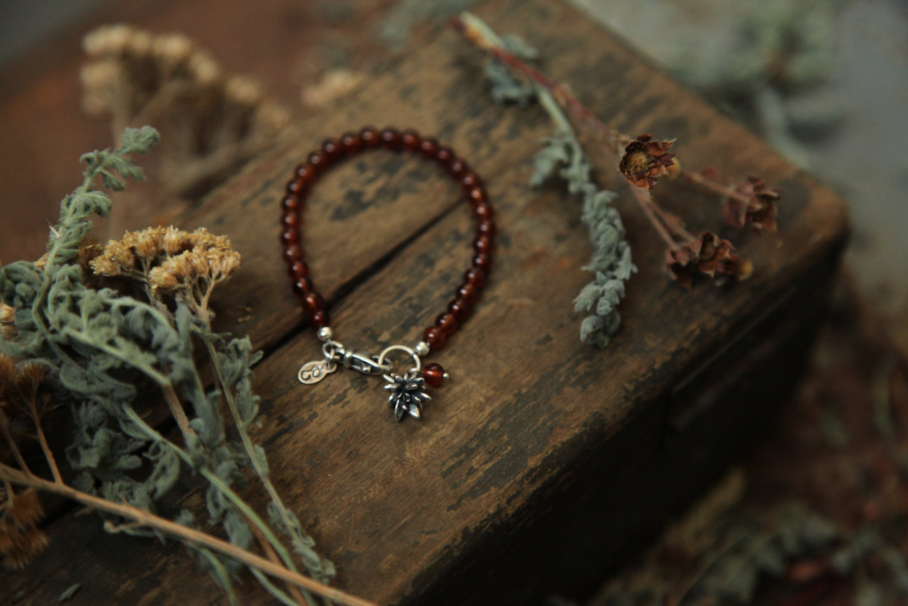 NO. 5 - 5.75" - Earthly Treasures Hessonite Garnet Bracelet
