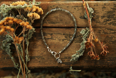 NO. 4 - 6 7/8" - Earthly Treasures 3mm Labradorite Bracelet