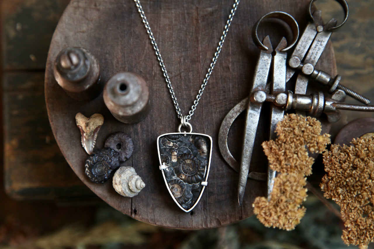 No. 1 ||Marston Marble- Ammonite Fossil Necklace