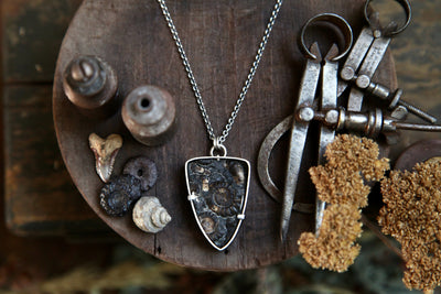 No. 1 ||Marston Marble- Ammonite Fossil Necklace