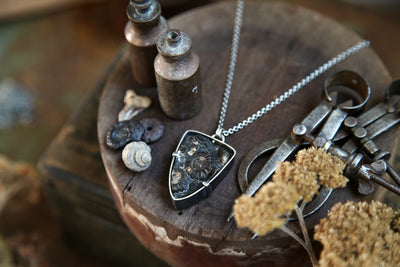 No. 1 ||Marston Marble- Ammonite Fossil Necklace