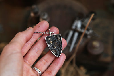 No. 1 ||Marston Marble- Ammonite Fossil Necklace