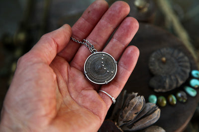 NO. 1 || Devonian "Floating" Coral and Sterling Silver Necklace