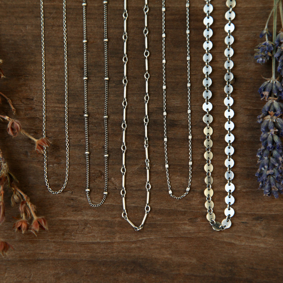 Simple Chain Necklace - Oxidized || Made to Order