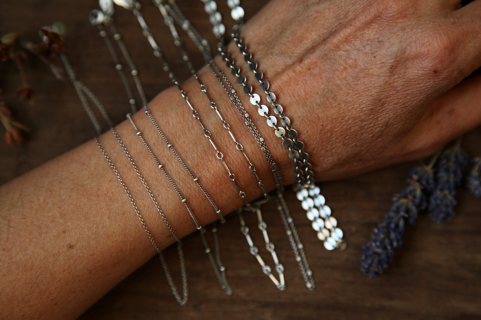 Simple Chain Necklace - Oxidized || Made to Order