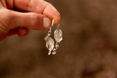 NO. 2 || Emerge - Quartz and Succulent Earrings