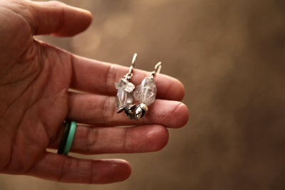 NO. 2 || Emerge - Quartz and Succulent Earrings