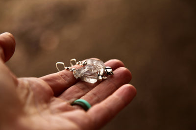 NO. 2 || Emerge - Quartz and Succulent Earrings