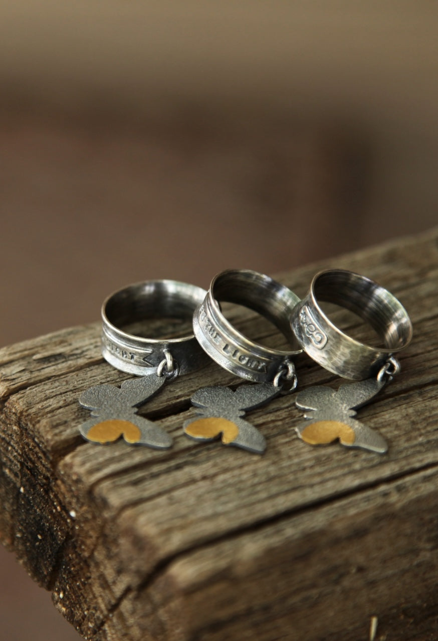 Seam of Light - Sterling Silver + 24K Gold Ring