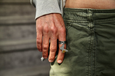 Seam of Light - Sterling Silver + 24K Gold Ring