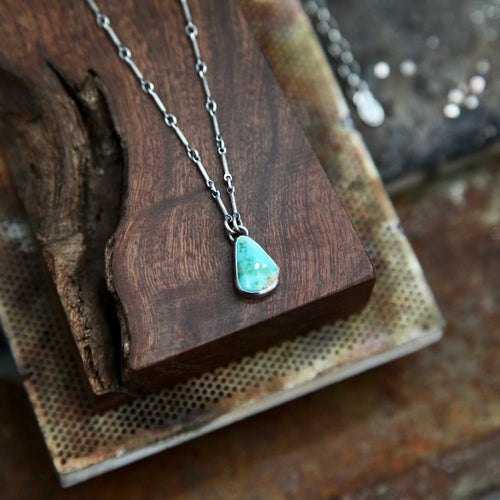 No. 7 - Turquoise Stardust Necklace -18.5-19 3/4"