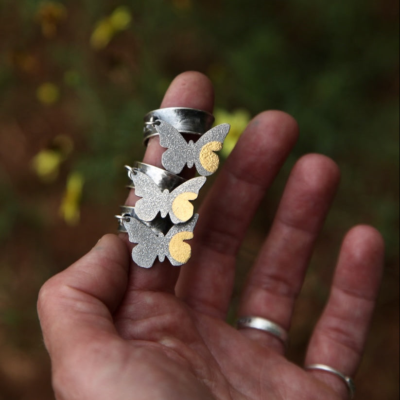 Seam of Light - Sterling Silver + 24K Gold Ring