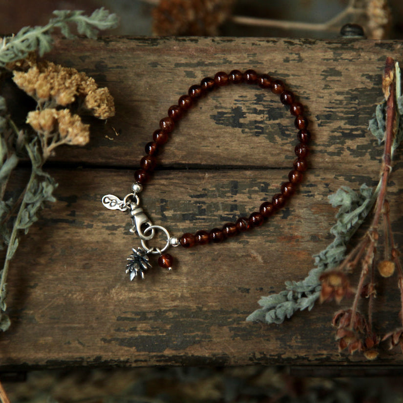 NO. 5 - 5.75" - Earthly Treasures Hessonite Garnet Bracelet