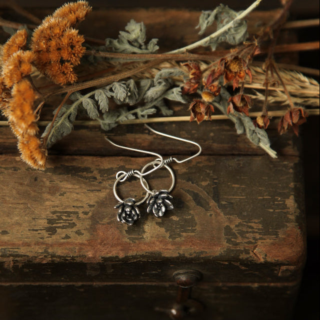 NO. 7 - Grounded - Silver Succulent Earrings